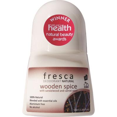 Fresca Natural Deodorant Wooden Spice (with Sandalwood & Carrot Oil) 50ml